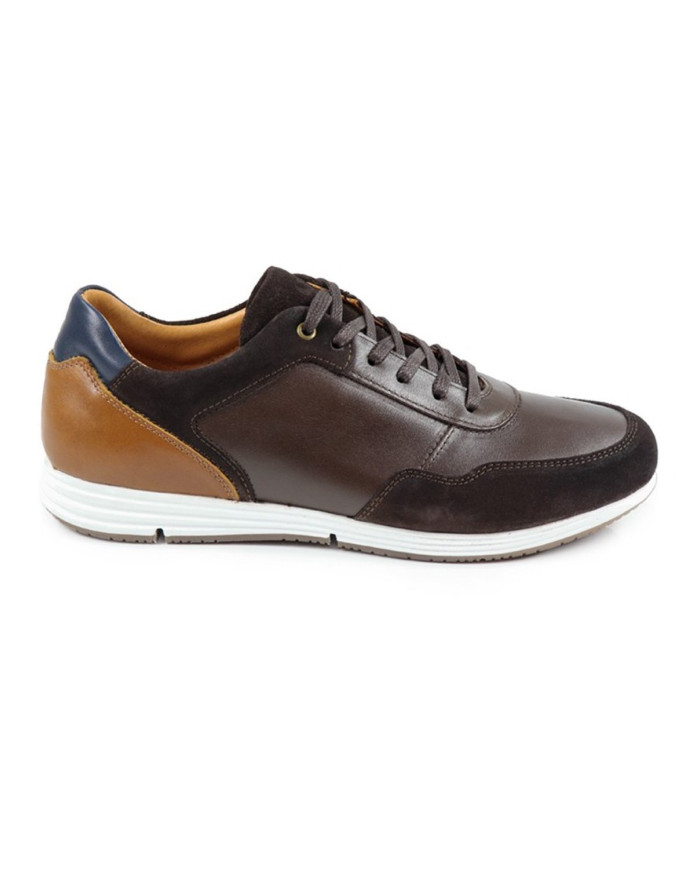 Brown Man Trainers with Details in Camurça Ginova
