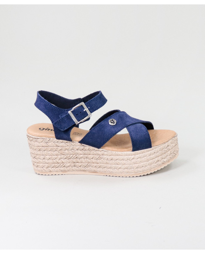 Blue Sandals by Mrs. Ginova de Tiras Cruzadas