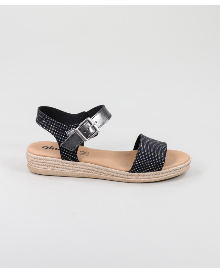Black Sandals by Madame Ginova with Bright Finish