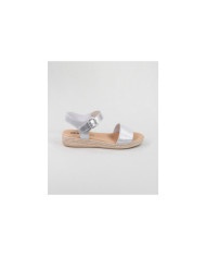 Silver sandals of Lady Ginova with Bright Finish