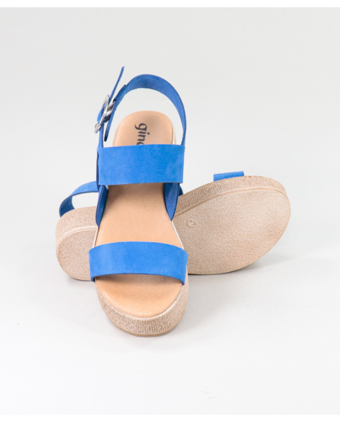 Blue Sandals by Madame Ginova de Tiras Suaves