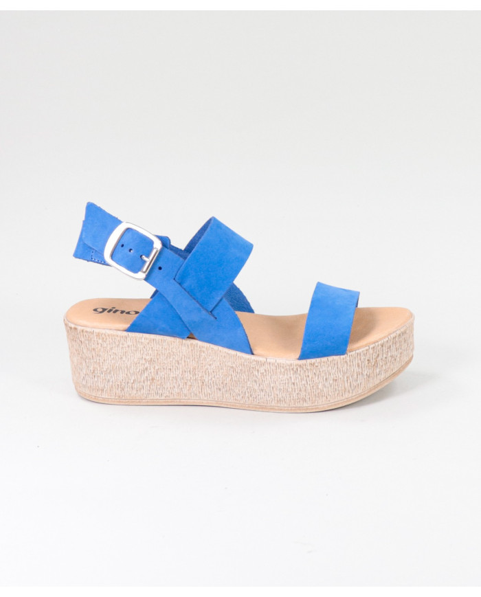 Blue Sandals by Madame Ginova de Tiras Suaves