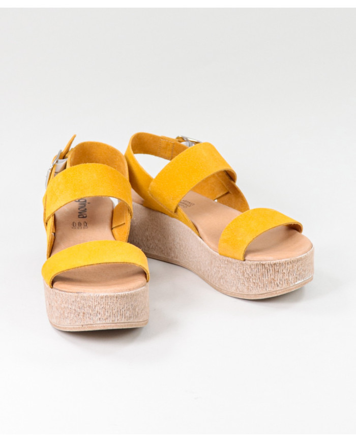 Yellow Sandals of Lady Ginova of Soft Strips