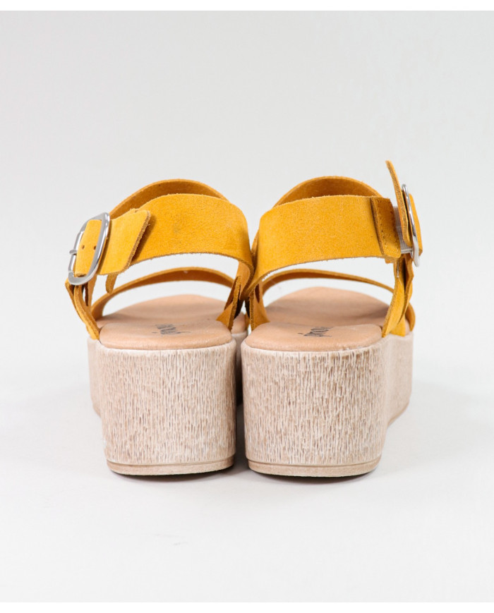 Yellow Sandals of Lady Ginova of Soft Strips