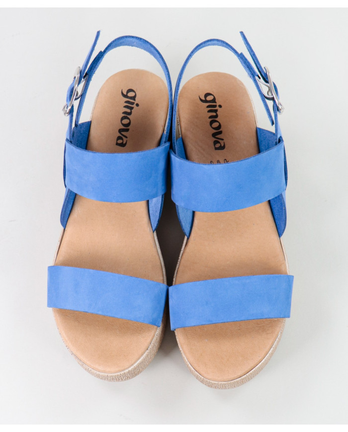 Blue Sandals by Madame Ginova de Tiras Suaves