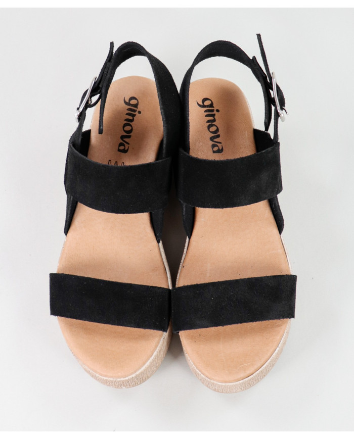 Black Sandals by Mrs. Ginova de Tiras Suaves