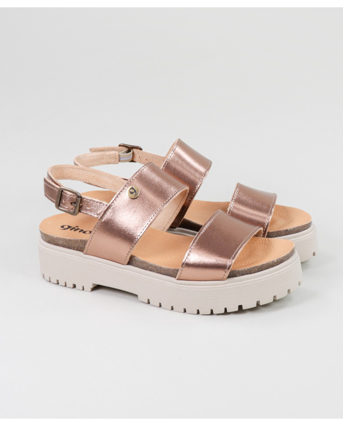 Golden Rose Sandals of Lady Ginova with Adjustable Strip