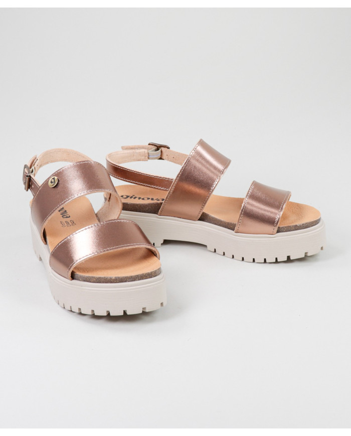 Golden Rose Sandals of Lady Ginova with Adjustable Strip