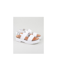 Lady Ginova White Sandals with Adjustable Strip