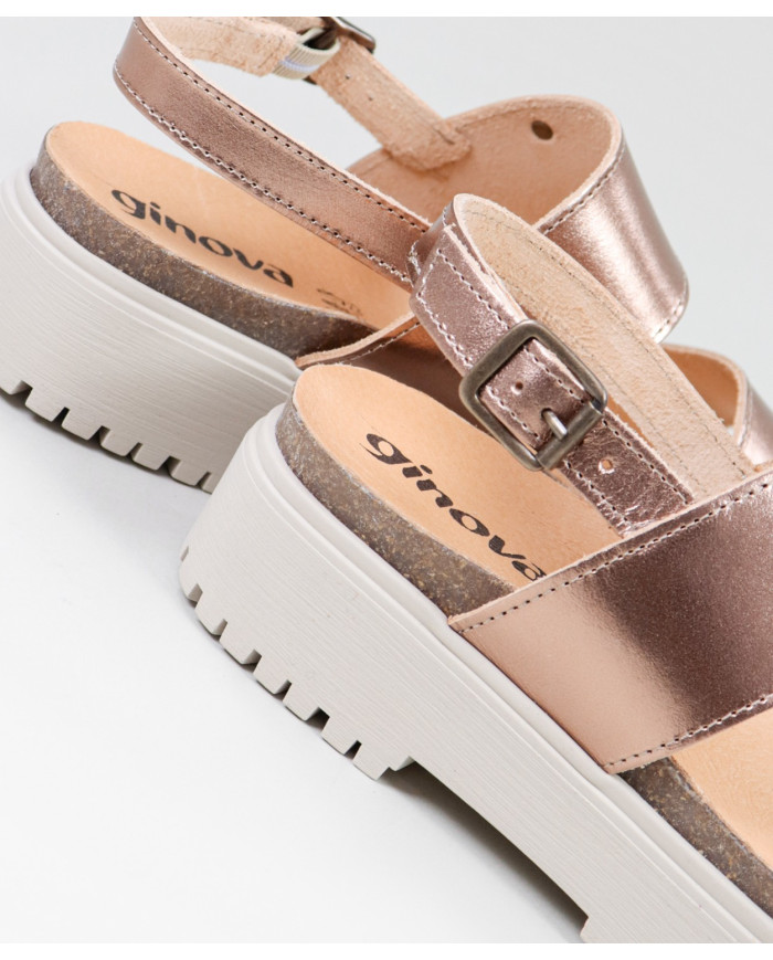 Sandálias OuroRosa de Senhora Ginova com Tira Ajustável