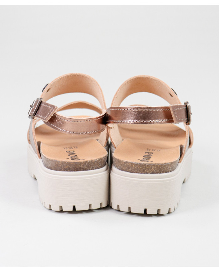 Golden Rose Sandals of Lady Ginova with Adjustable Strip