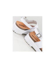 Lady Ginova White Sandals with Adjustable Strip
