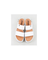 Lady Ginova White Sandals with Adjustable Strip