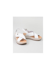White Sandals by Mrs. Ginova with Rubber Sole