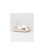White Sandals by Mrs. Ginova with Rubber Sole