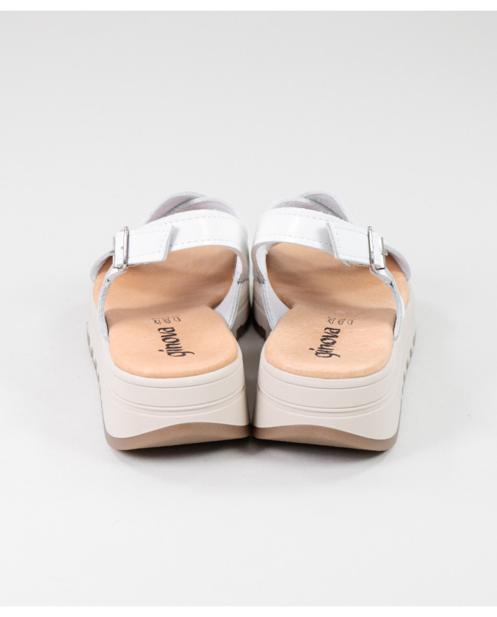 Sandálias Brancas de Senhora Ginova com Sola de Borracha