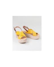 Sandálias Amarelas de Senhora Ginova com Tiras Perfuradas