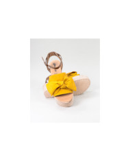 Yellow Lady Sandals in Cunha with Lace