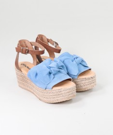 Women's Sandals with Ribbon Wedge