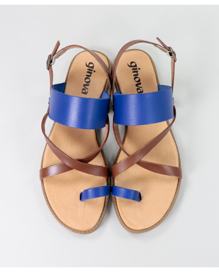 Rasas de Senhora Ginova sandals with Cross Strips