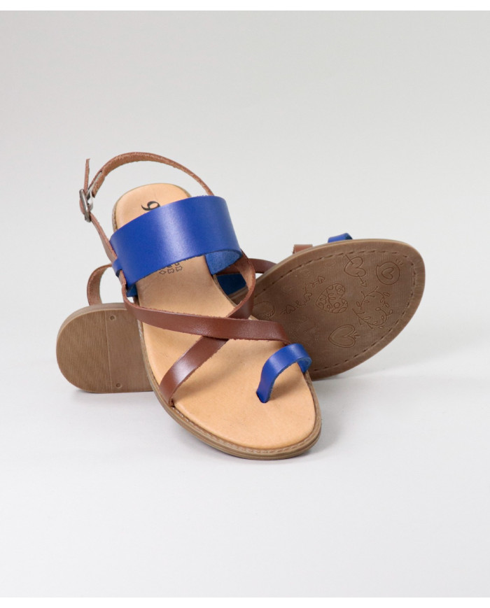 Sandalias Rasas de Senhora Ginova con Cross Strips