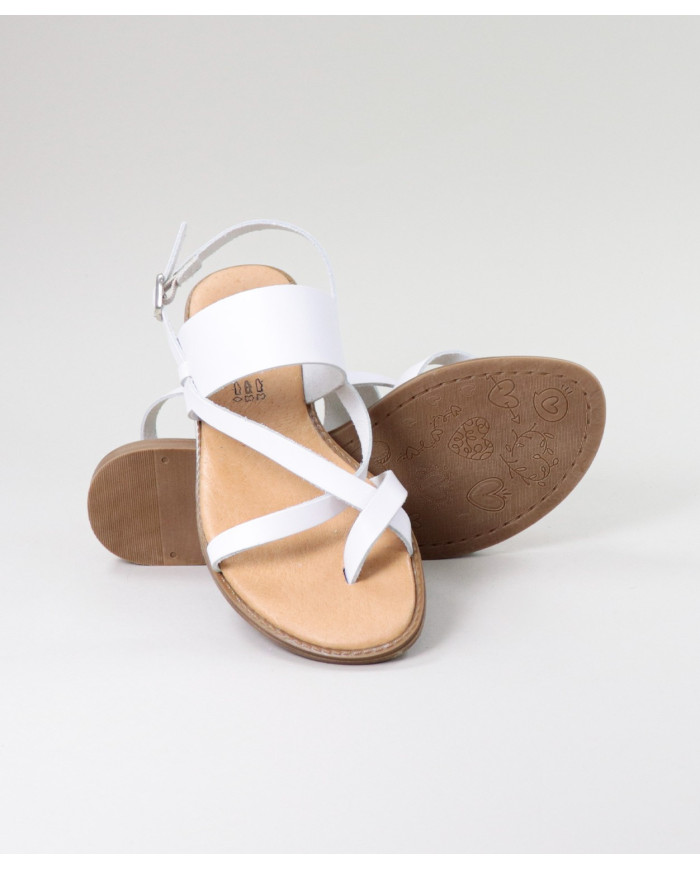 Rasas de Senhora Ginova sandals with Cross Strips