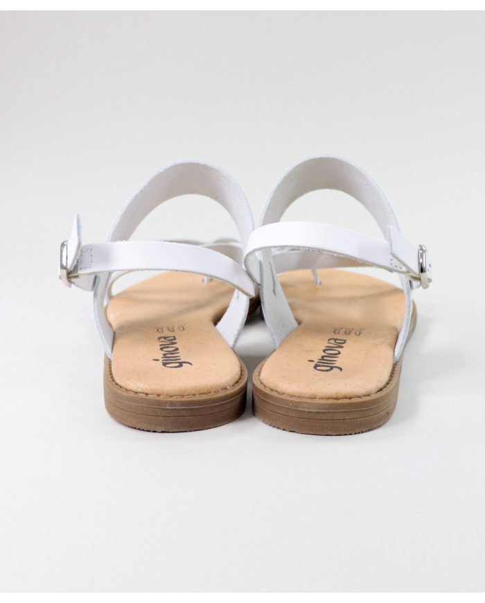 Sandalias Rasas de Senhora Ginova con Cross Strips