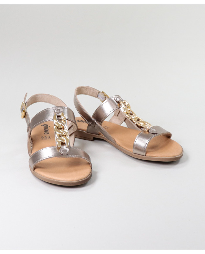 Platinum Sandals of Lady Ginova with Golden Chain