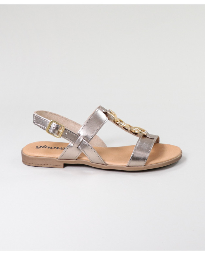 Platinum Sandals of Lady Ginova with Golden Chain