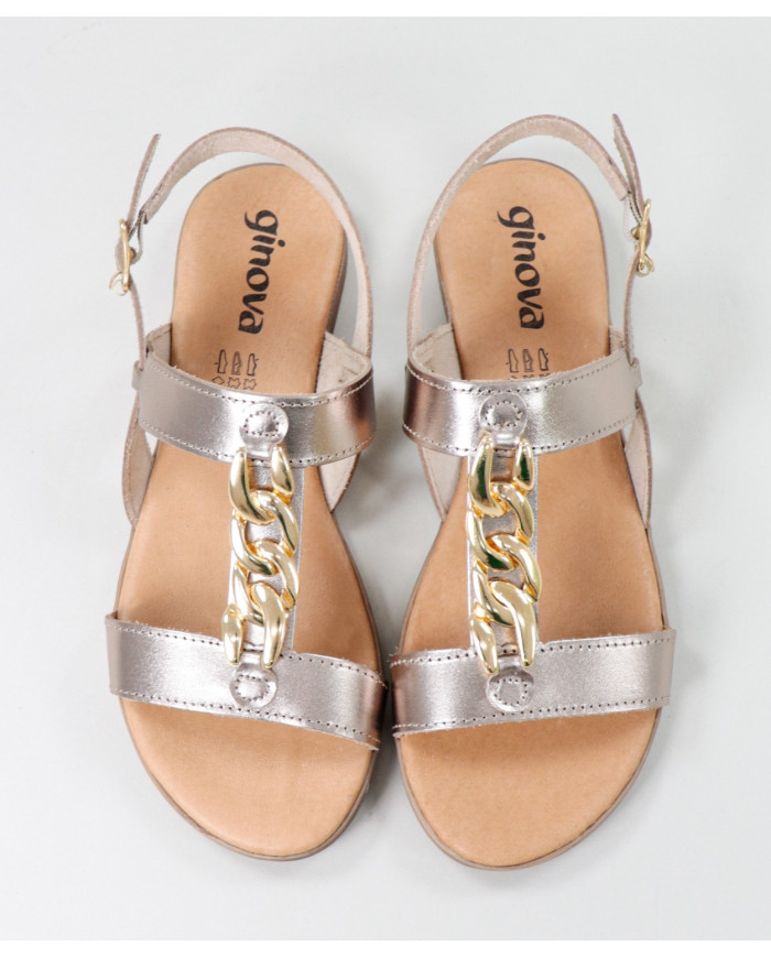 Platinum Sandals of Lady Ginova with Golden Chain