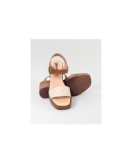 Taupe de Senhora Ginova sandals with Tira Decorated