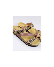 Slippers with Strips Leopard of Lady Ginova
