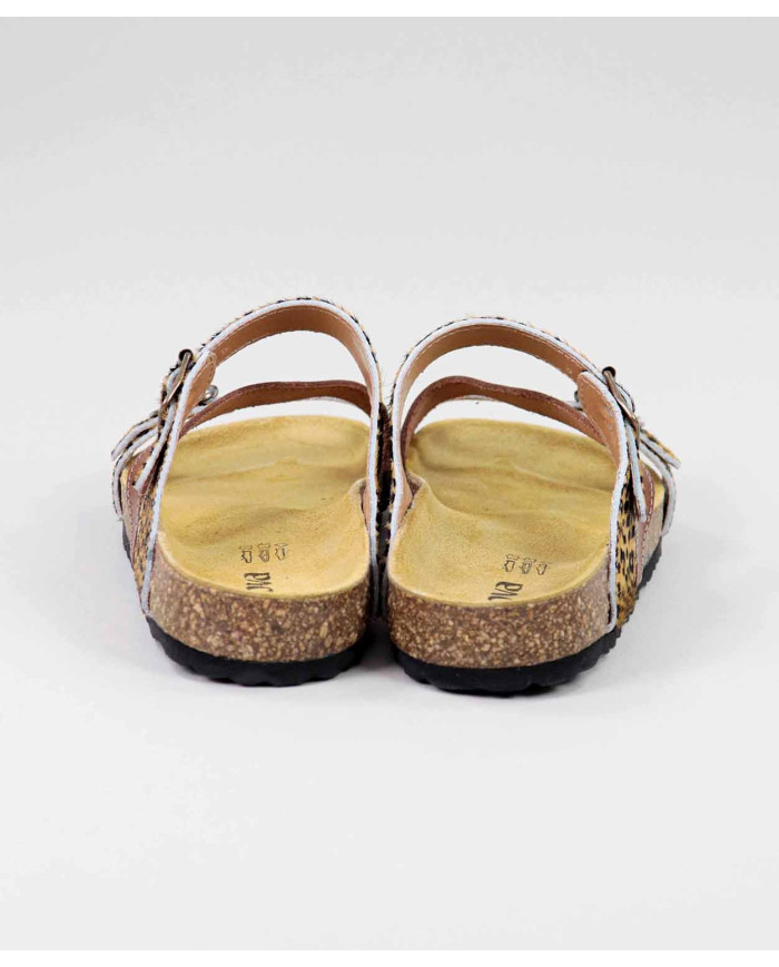 Slippers with Strips Leopard of Lady Ginova