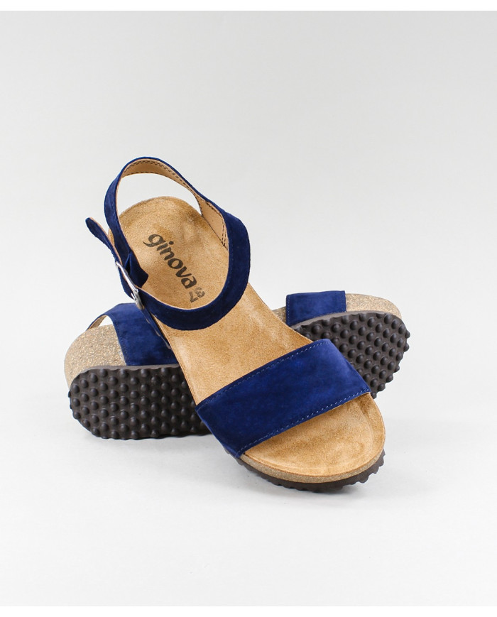 Blue sandals of Lady Ginova with Anatomical Insole
