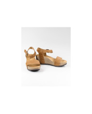 Camel de Senhora Ginova sandals with Anatomical Insole