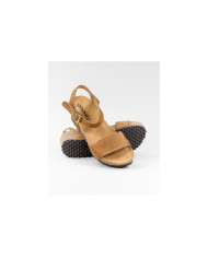 Camel de Senhora Ginova sandals with Anatomical Insole