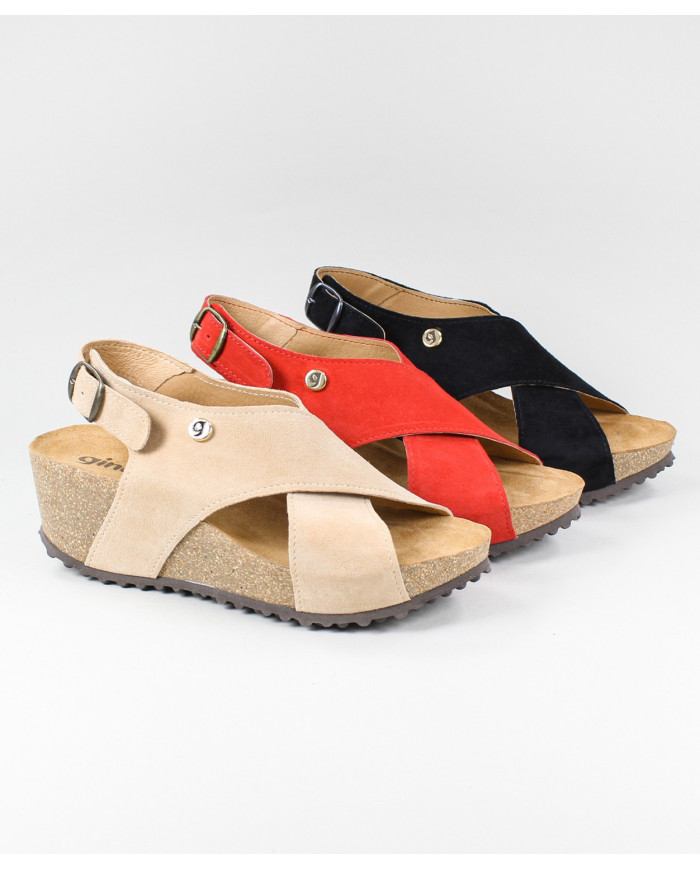 Sandálias Ginova de Tiras Cruzadas com Palmilha Anatómica