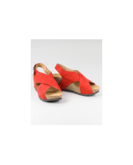 Red Sandals Ginova de Tiras Cruzadas with Anatomical Insole