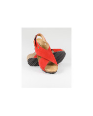 Red Sandals Ginova de Tiras Cruzadas with Anatomical Insole