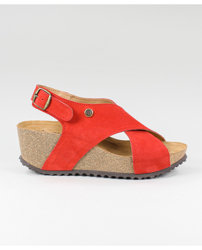 Red Sandals Ginova de Tiras Cruzadas with Anatomical Insole