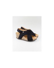 Black Sandals Ginova de Tiras Cruzadas with Anatomical Insole