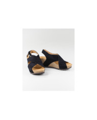 Black Sandals Ginova de Tiras Cruzadas with Anatomical Insole