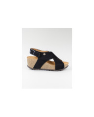 Black Sandals Ginova de Tiras Cruzadas with Anatomical Insole