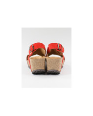 Sandálias Vermelhas Ginova de Tiras Cruzadas com Palmilha Anatómica