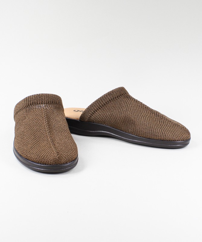 Comfort Slippers with Knitted Upper