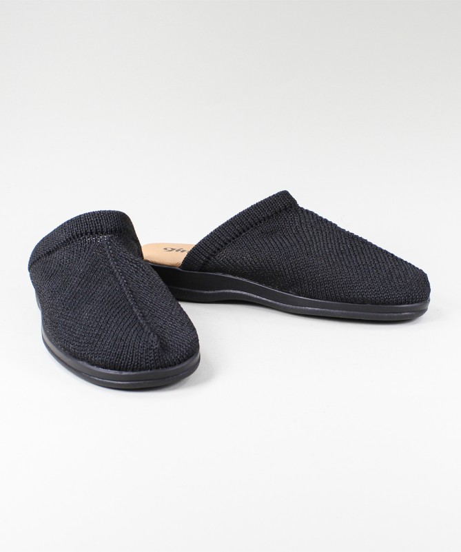 Comfort Slippers with Knitted Upper