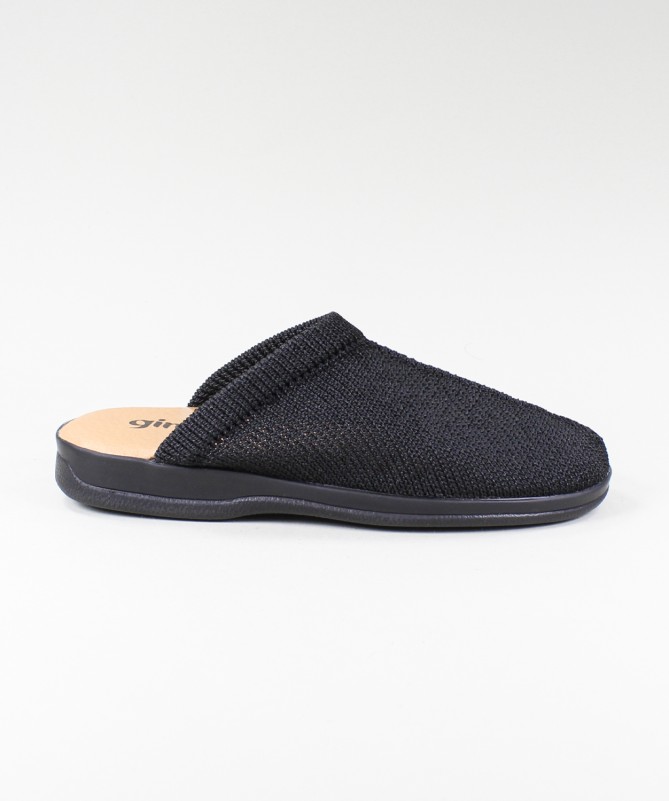 Comfort Slippers with Knitted Upper