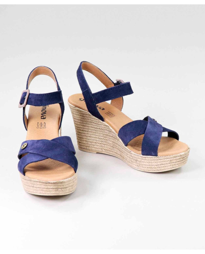 Suede Sandals with Ladies' Wedge Ginova