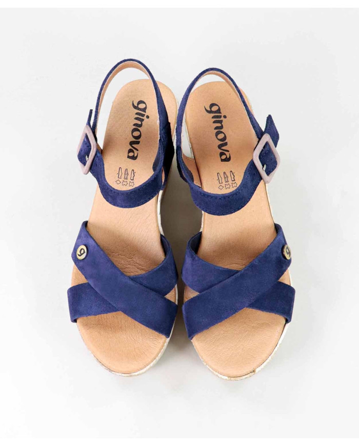Suede Sandals with Ladies' Wedge Ginova