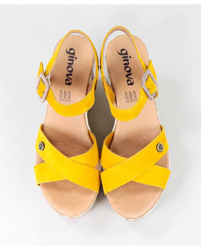 Suede Sandals with Ladies' Wedge Ginova